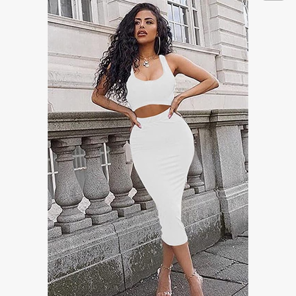 2 Piece Midi Skirt Dress Set
